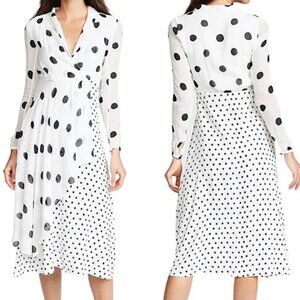 FARM Rio Onca Dots Dress in Blk/white